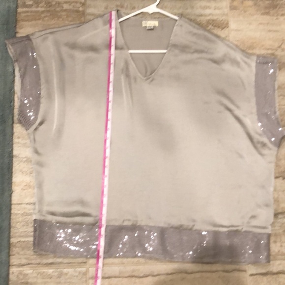 NWOT AUNT WANDA SILKY Sequin Top S/M - Picture 9 of 12